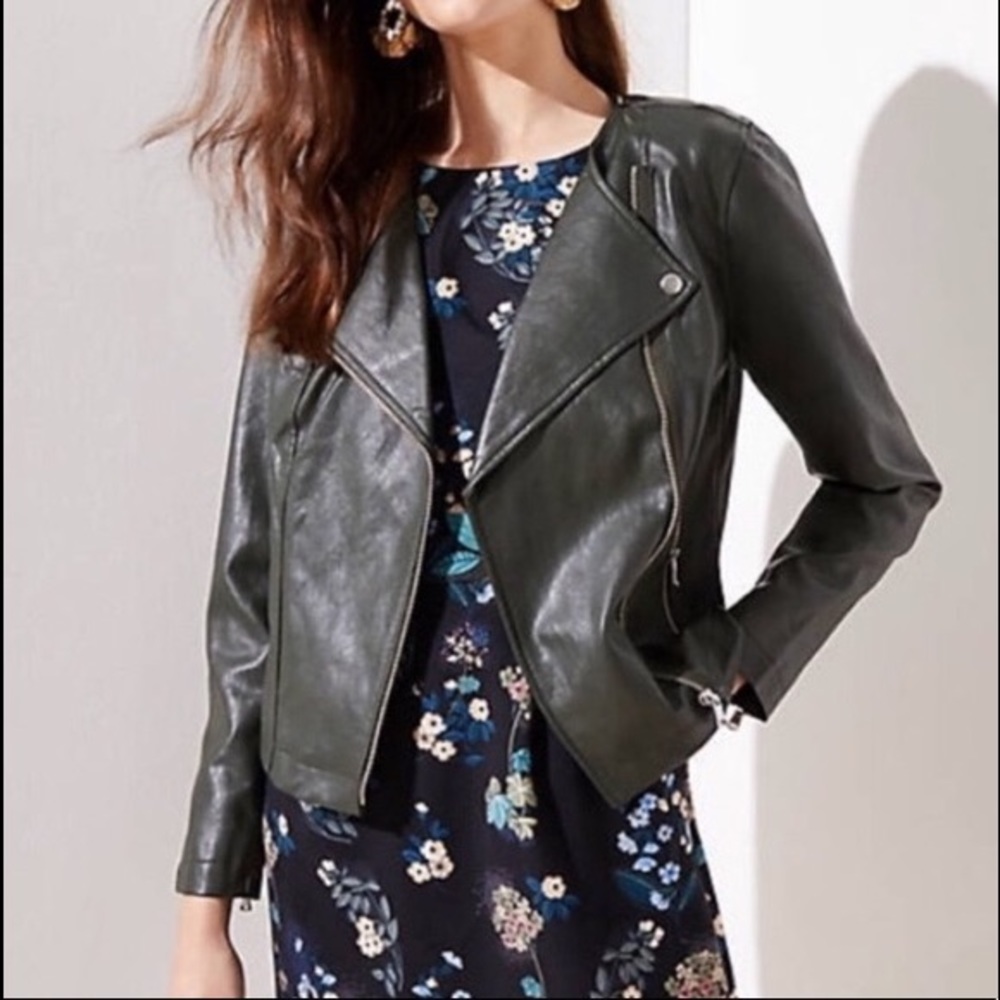 LOFT Vegan Leather Moto Jacket